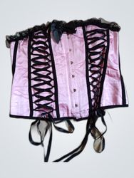 Pink Corset with Black Lace