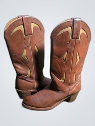 Brown Leather Cowboy Boots