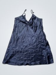 Shelly Black Satin Slip Dress