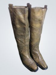 Nine West Tan Leather Cowboy Boots