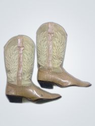 Nocona Cowboy Boots Tan Leather