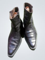 Black Leather Ankle Boots