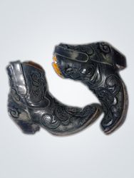 Black Leather Cowboy Boots