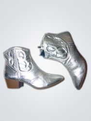 Silver Cowboy Boots