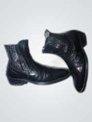 Black Leather Ankle Boots