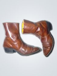 Brown Leather Cowboy Boots