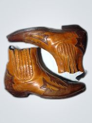 Frye Tan Leather Cowboy Boots