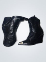 Unbranded Black Leather Cowboy Boots