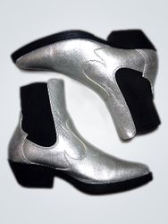 Silver Ankle Boots