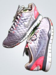 Nike Gray Lace-Up Running Sneakers