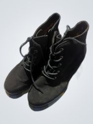 Unbranded Black Lace-up Ankle Boots