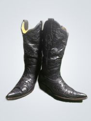 Corral Black Embroidered Cowboy Boots