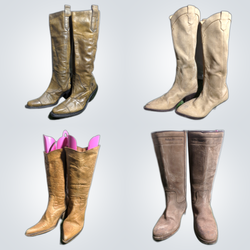 Tan Cowboy Boots Bundle - Manolo Blahnik, NeroGiar..