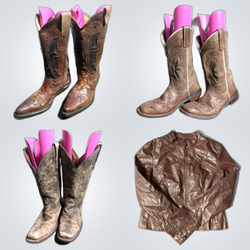 Hohe Stiefel und Jacke