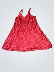 Marks & Spencer Rotes Satin-Nachtkleid