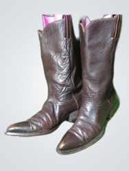 Tony Lama Brown Leather Cowboy Boots