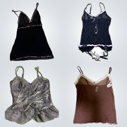 Y2K Lace Trim Camisoles