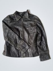 Kenneth Cole Reaction Black Leather Jacket