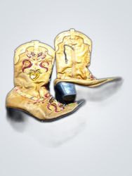 Tan Embellished Cowboy Boots