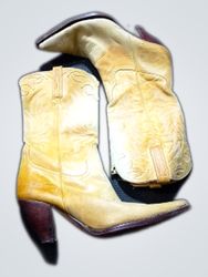 Pony Tan Leather Cowboy Boots
