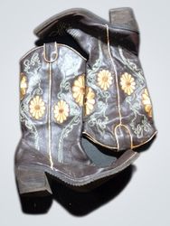 Brown Floral Cowboy Boots