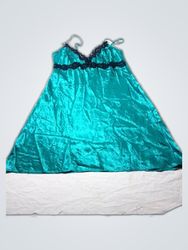Teal Satin Chemise