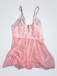 Pink Lace Trim Chemise