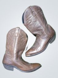 Brown Leather Cowboy Boots