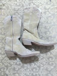 Cream-colored Cowboy Boots