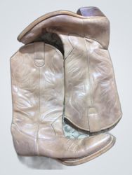 Tan Leather Cowboy Boots