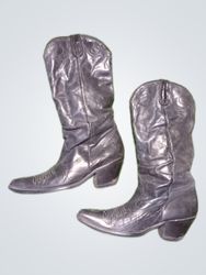 Black Leather Cowboy Boots