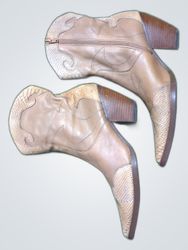 Tan Leather Cowboy Boots