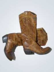 Unbranded Tan Leather Cowboy Boots