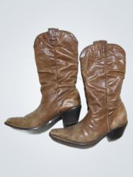Brown Leather Cowboy Boots