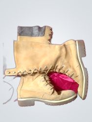 Tan Lace-Up Suede Knee Boots