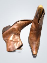 Brown Leather Cowboy Boots