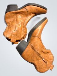 Tan Embroidered Cowboy Boots