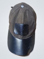 Armani Exchange Leather Billed Baseball Cap