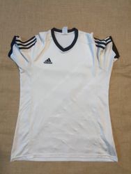 Adidas White V-Neck Training Shirt