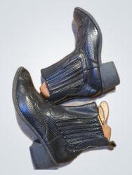 Black Leather Ankle Boots