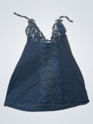 Ann Summers Black Lace Slip Dress