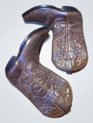 Tony Mora Brown Leather Cowboy Boots