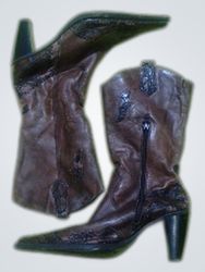 Brown Leather Cowboy Boots