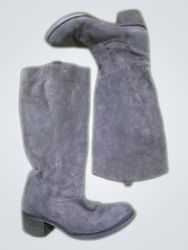 Gray Suede Boots