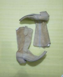 Unbranded Beige Suede Cowboy Boots
