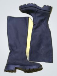 Zara Black Platform Knee Boots