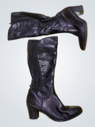MCM Black Leather Boots