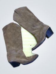 Zara Suede Cowboy Boots