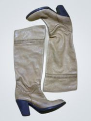 Tan Leather Cowboy Boots