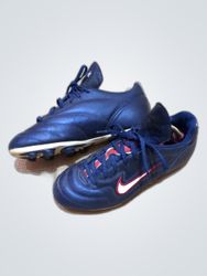 Nike Navy Blue Leather Football Cleats